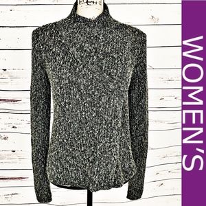 Lou & Grey Gray & Black Zipper Sweater Jacket